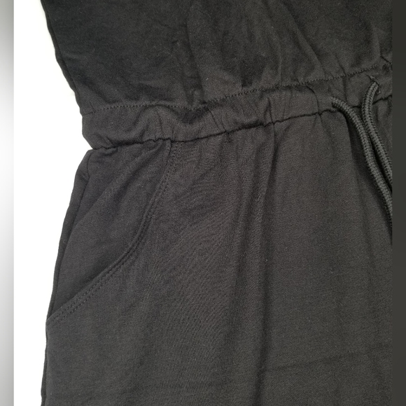 IDEOLOGY 💥Womens Black Stretch Pocketed Tie Drawstring Above The Knee Dress NWT - Picture 7 of 9